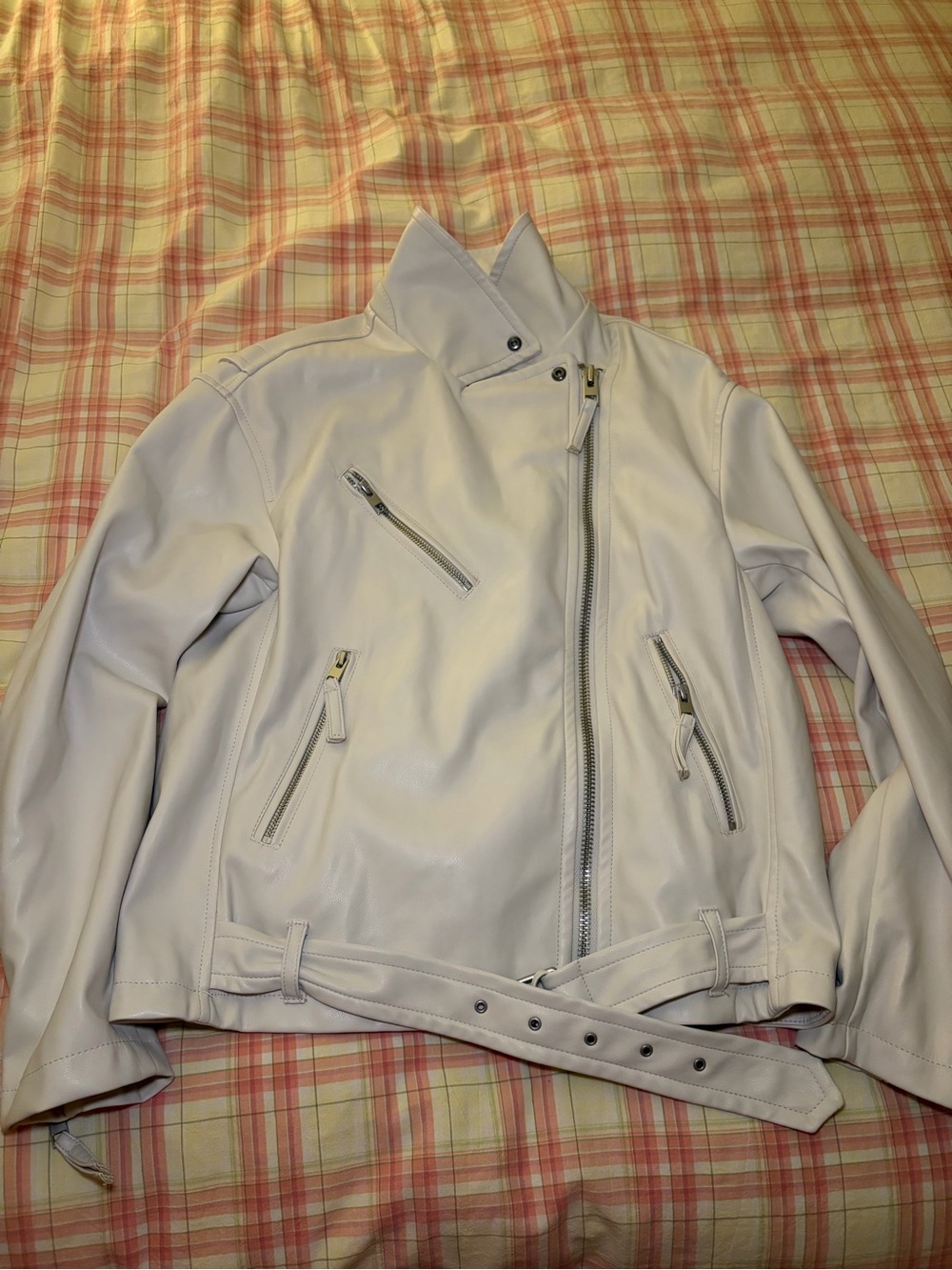 NWT American Eagle Beige Leather Jacket